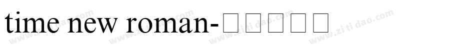 time new roman字体转换